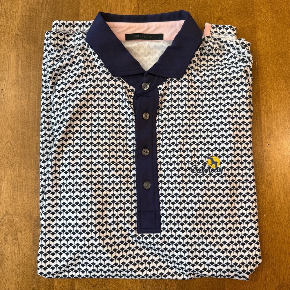 Greyson Blue and White Polo Shirt with Modern Style